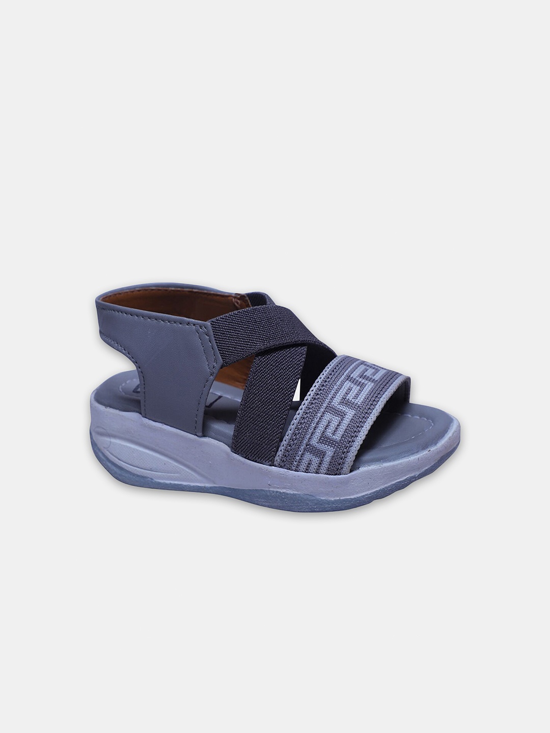 

Hopscotch Girls Grey Solid Comfort Sandals