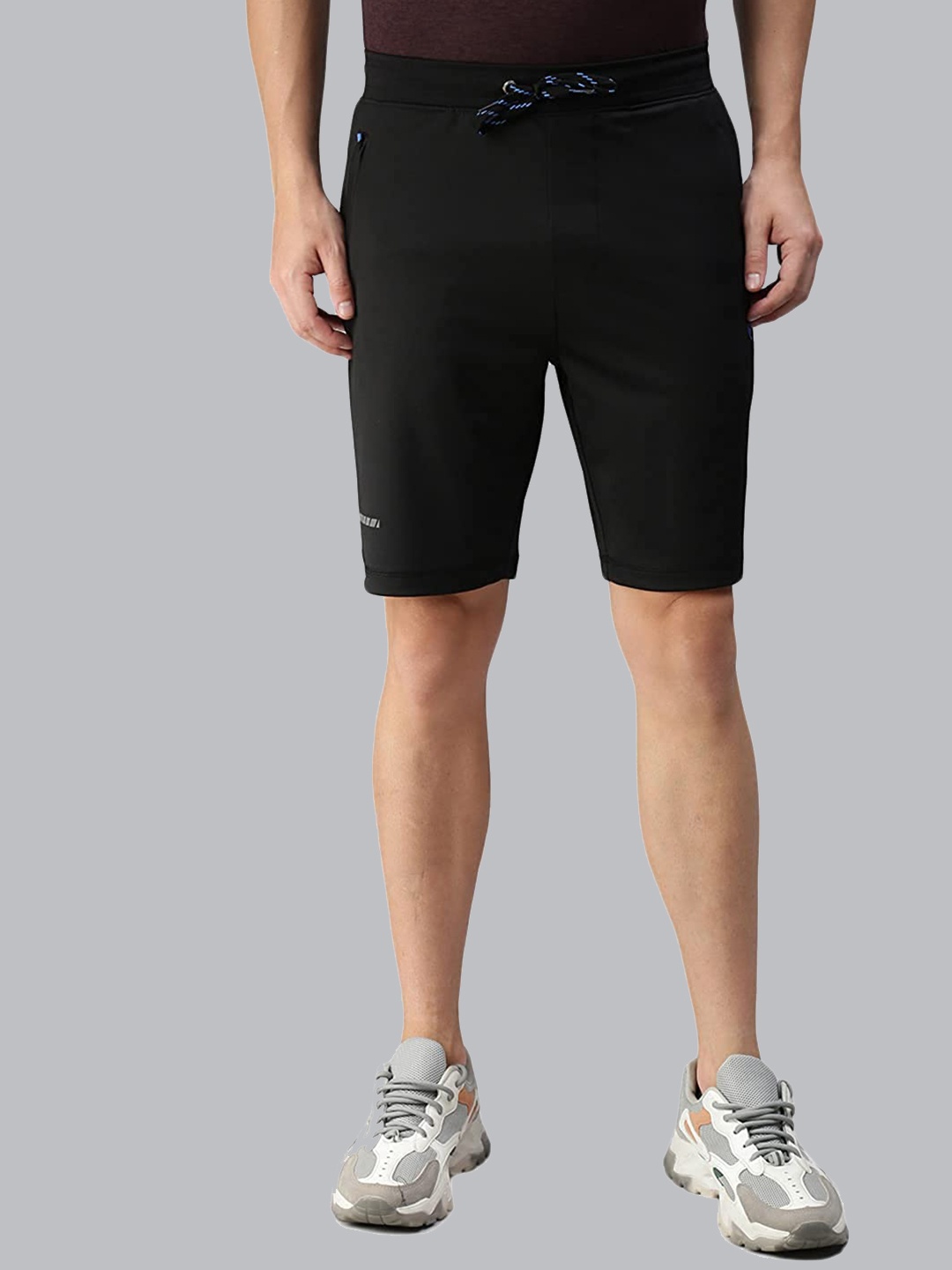 Macroman M-Series Men Black Low-Rise Training or Gym Shorts