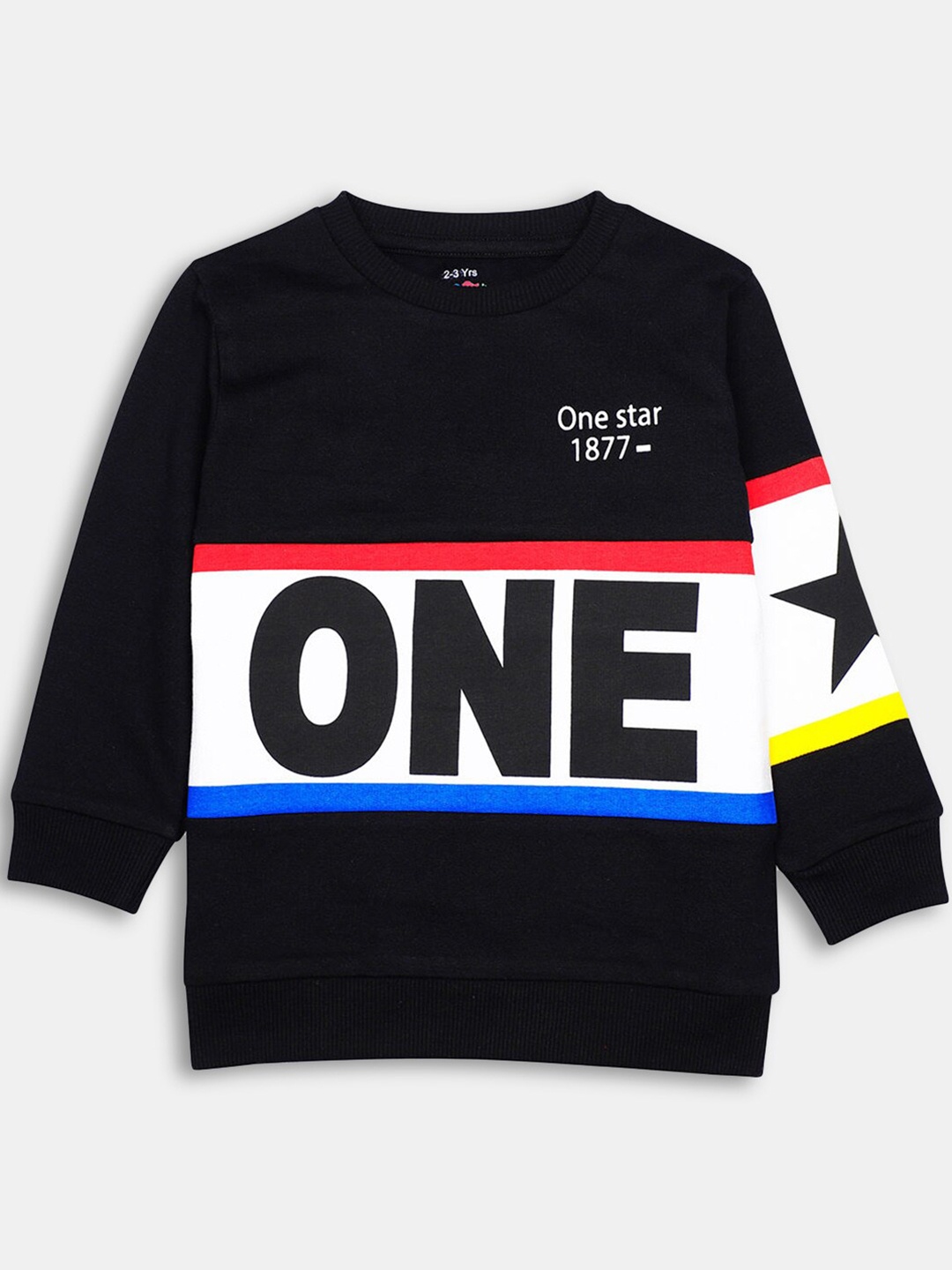 

Hopscotch Boys Black Printed Sweatshirt