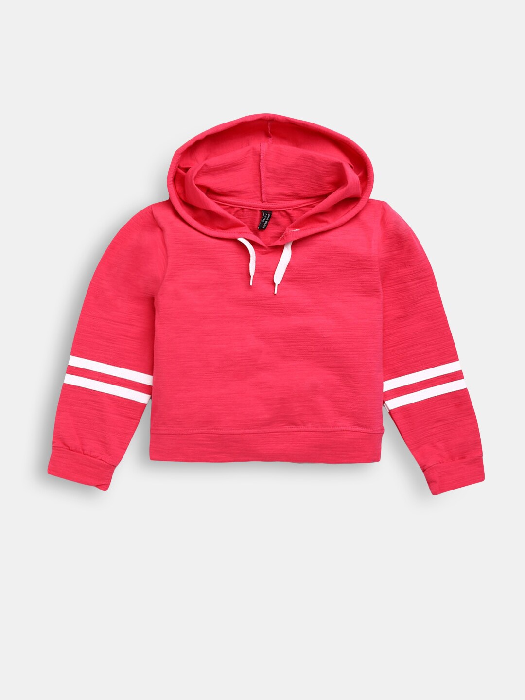 

Hopscotch Girls Red Hooded Cotton Sweatshirt