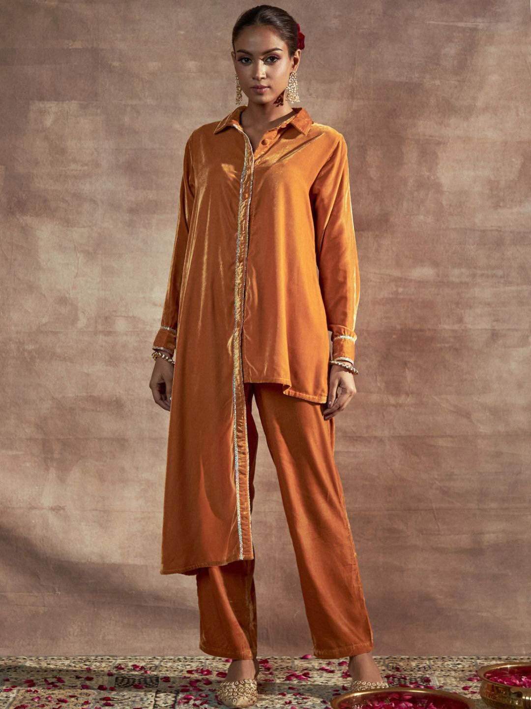 

Alaya By Stage3 Women Mustard Striped Asymmetric Casual Shirt