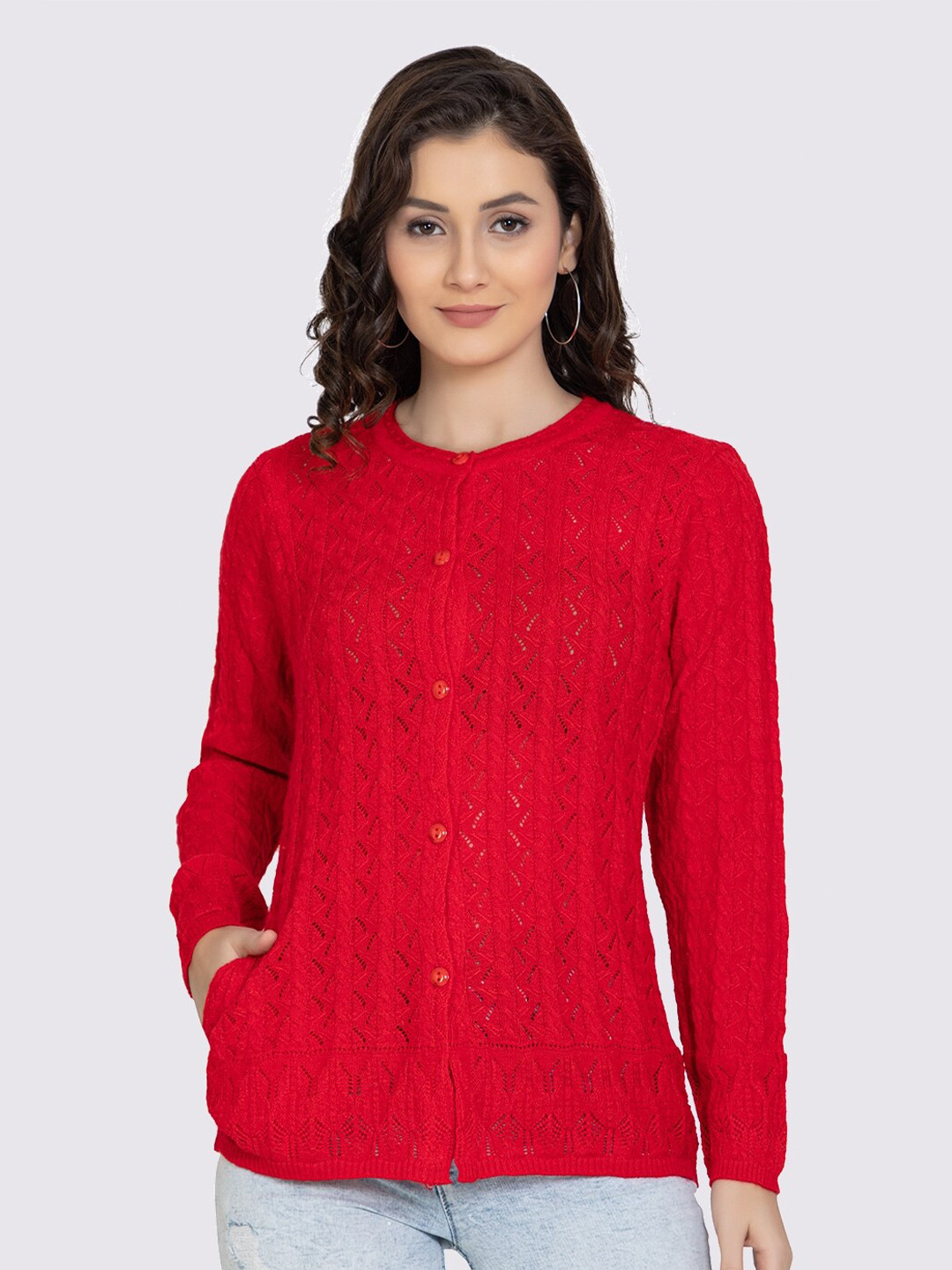 

GODFREY Women Red Cardigan Sweaters