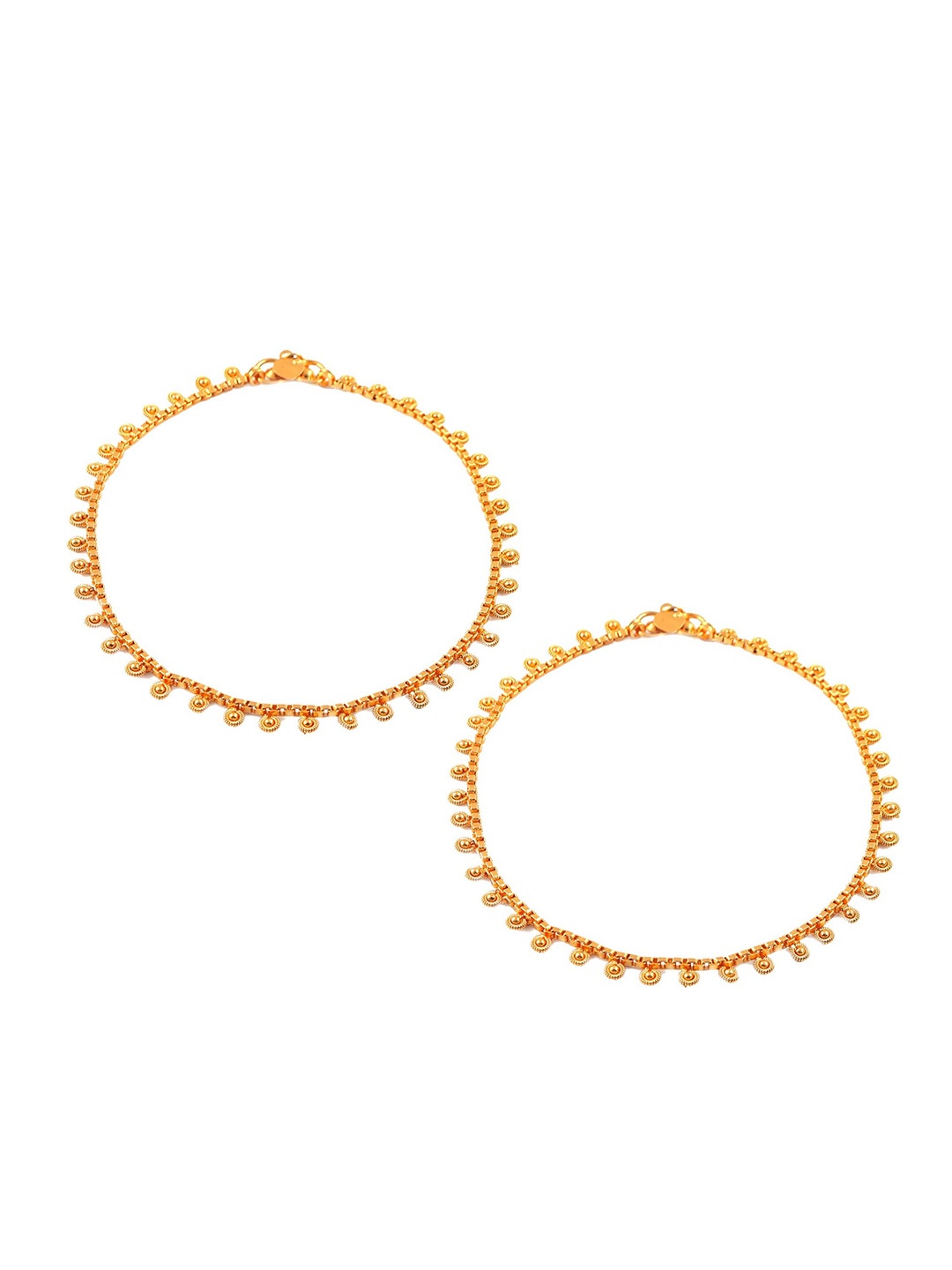 

Jewar Mandi Set Of 2 Gold-Plated Anklet