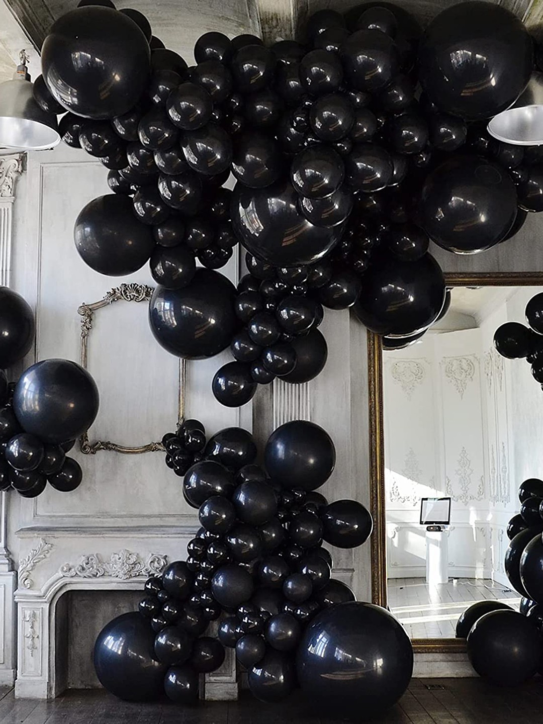 

CHOCOZONE Black Pack Of 86 Birthday Decoration Balloons