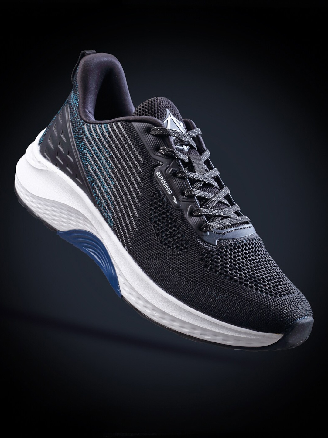 

ASIAN Men Black Mesh Running Non-Marking Lace-Up Shoes