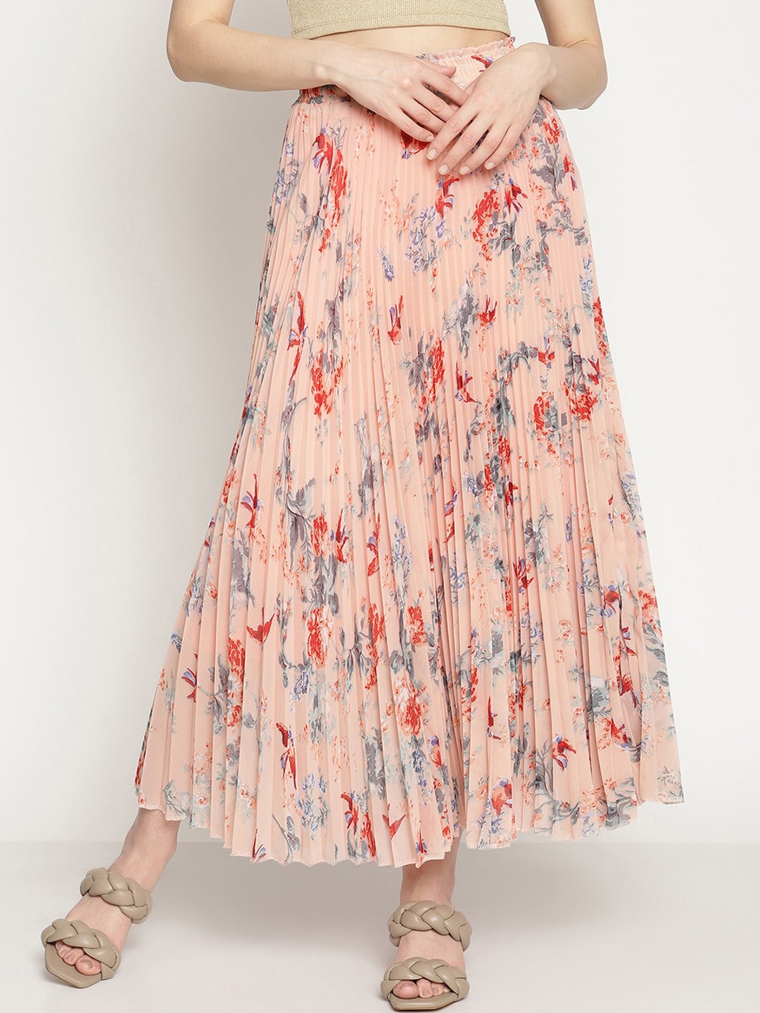 

COASTLAND Women Peach Colored Printed Skirts