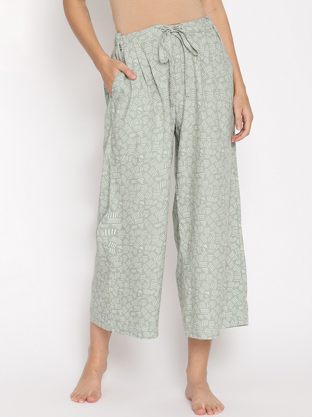 

COASTLAND Women Sea Green Printed Lounge Pants