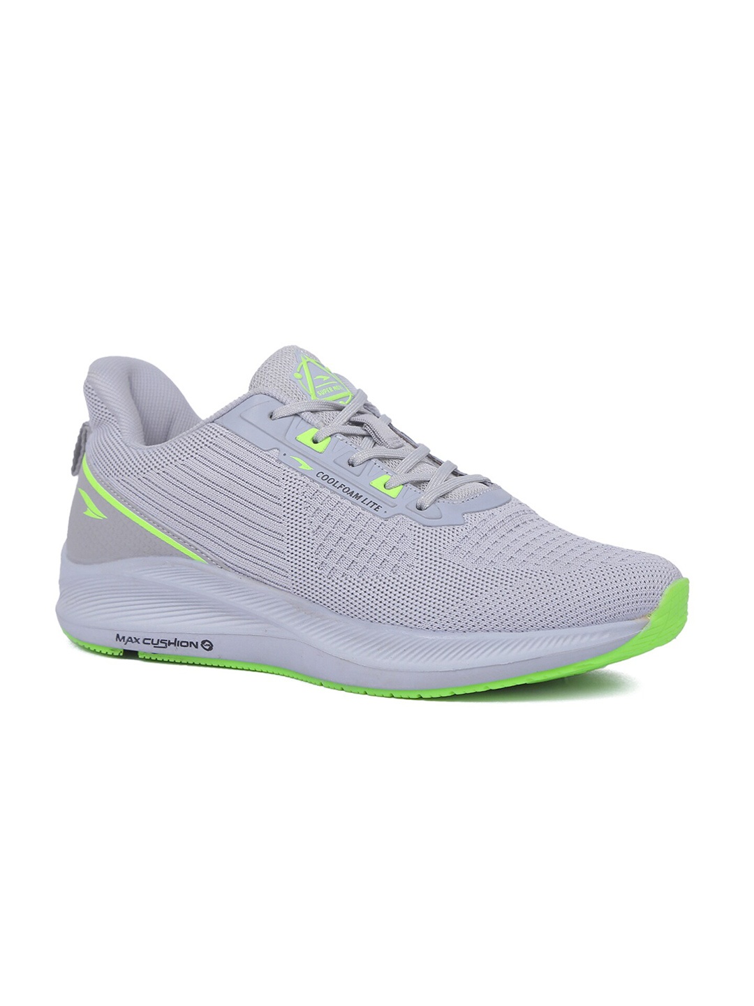

ASIAN Men Grey Mesh Running Non-Marking Lace-Up Shoes