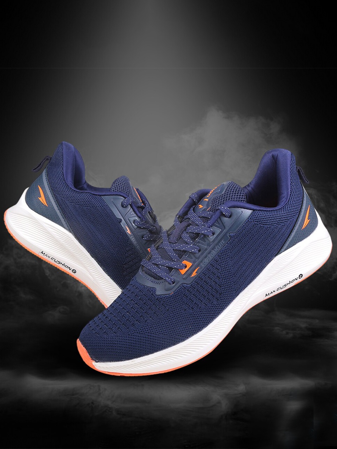 

ASIAN Men Navy Blue Mesh Running Non-Marking Lace-Up Shoes
