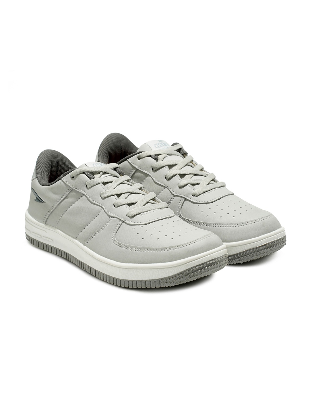 

ASIAN Men Grey Perforations Lace-Up Sneakers