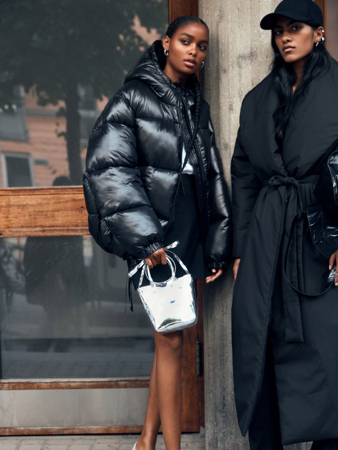 

H&M Women Black Water-Repellent Puffer Coat