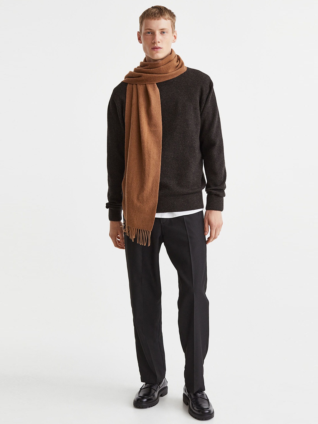 

H&M Men Beige Cashmere Scarf