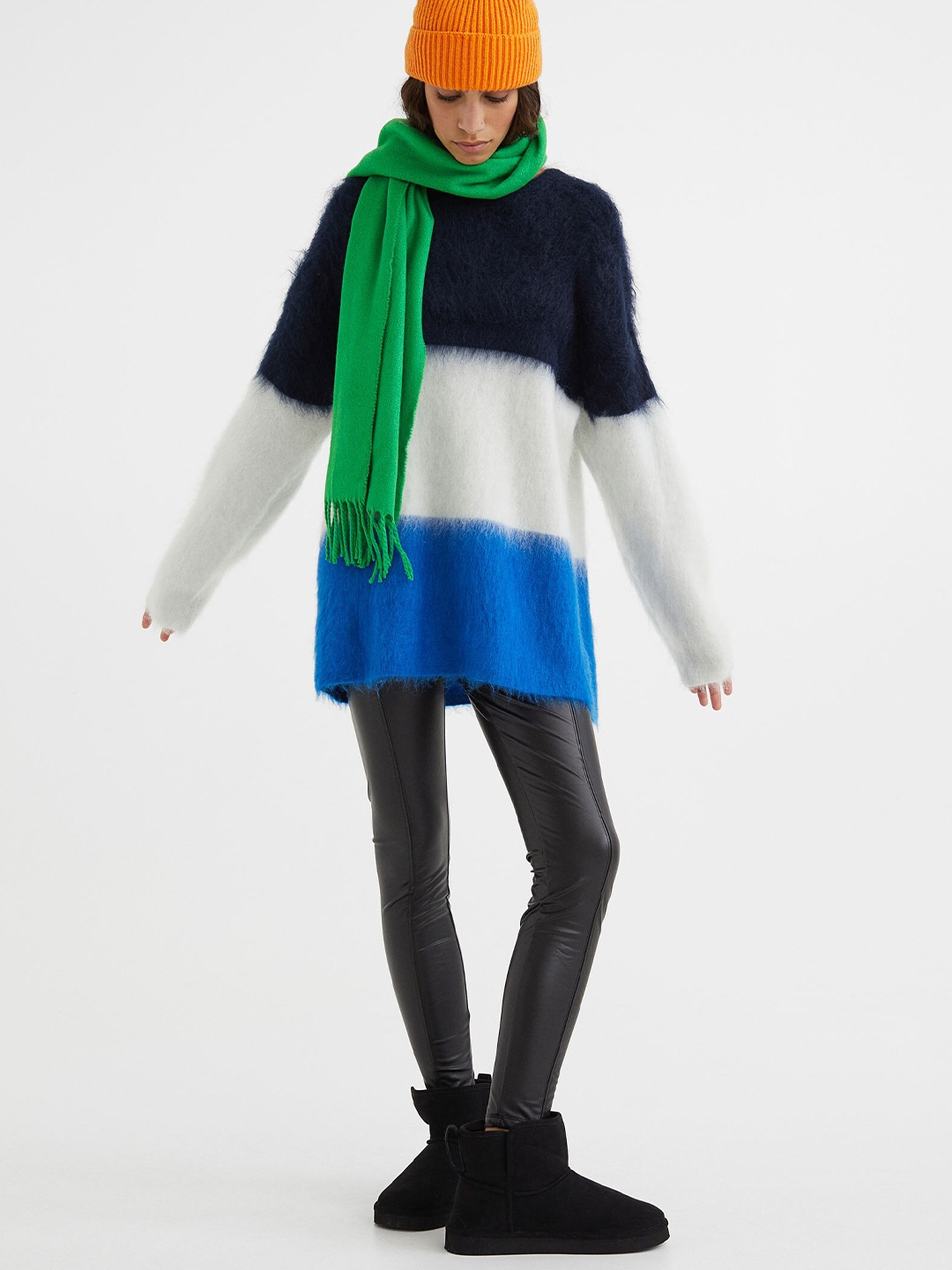

H&M Women Green Woven Scarf