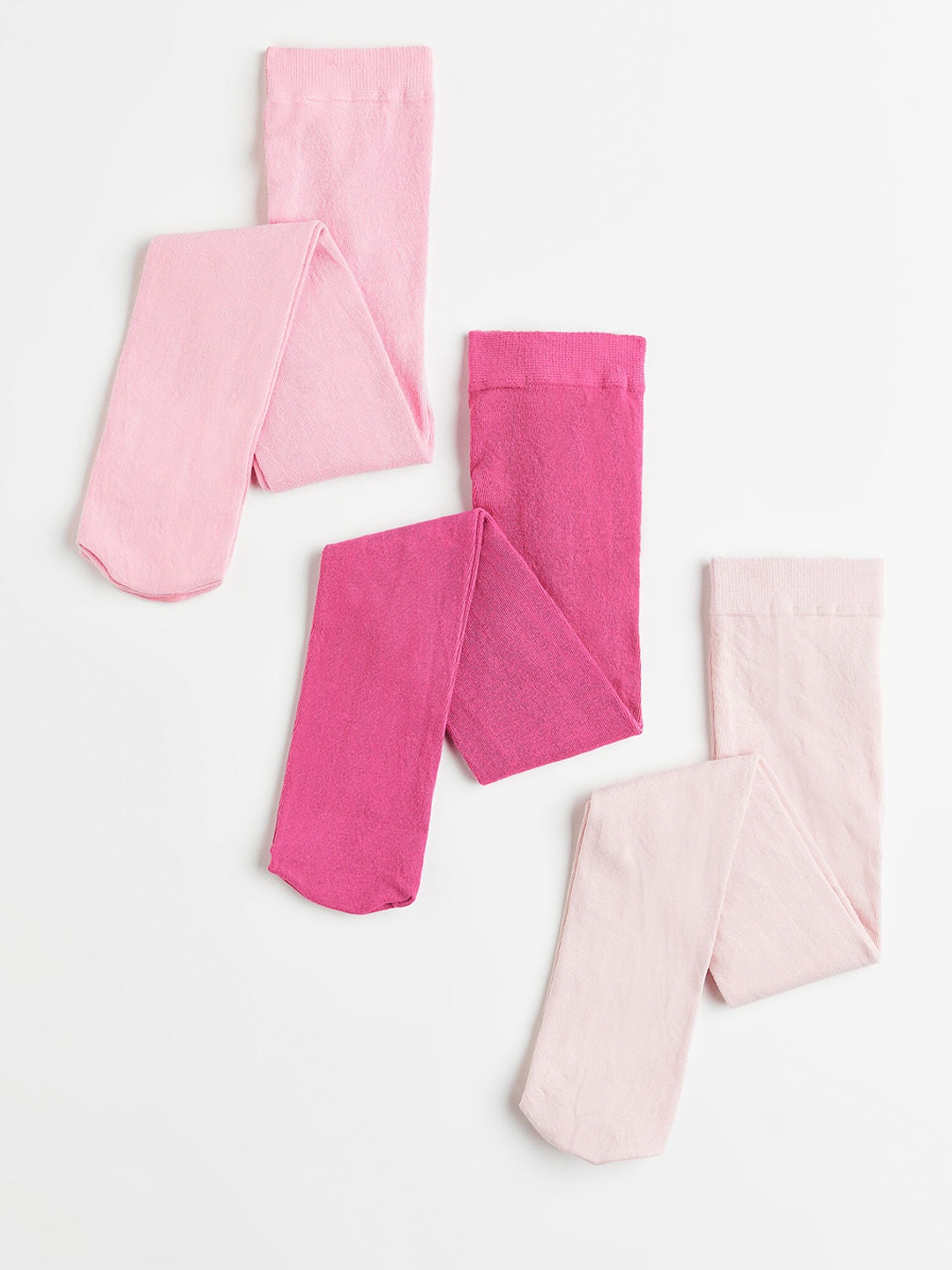 

H&M Girls Pink 3-Pack Fine-Knit Tights