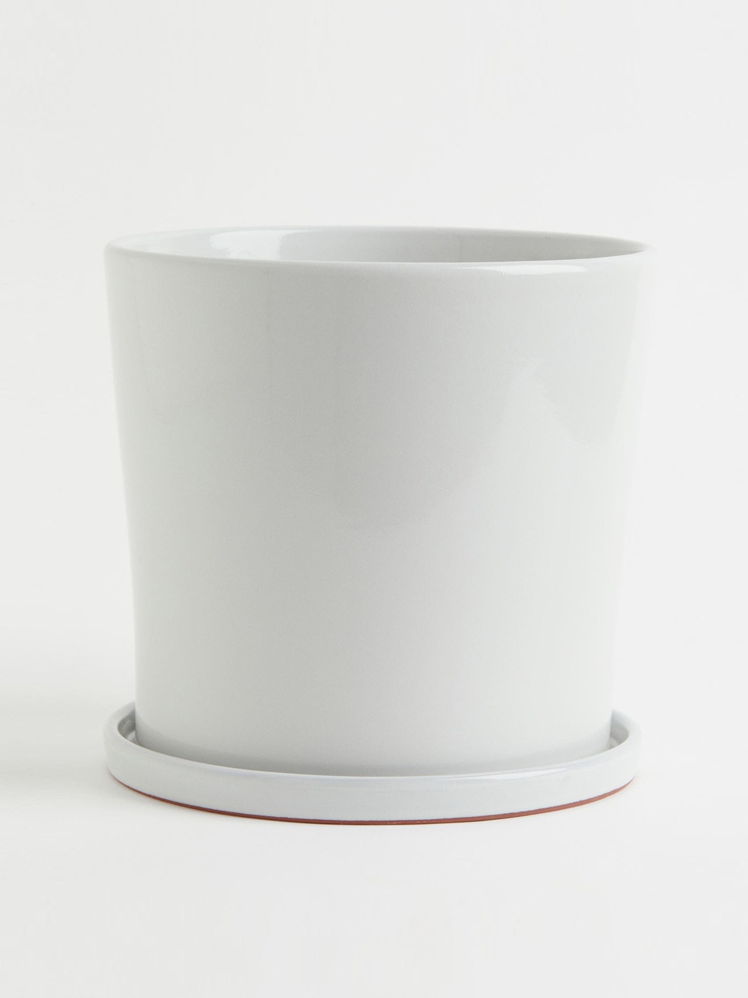 

H&M White Solid Plant Pot & Saucer