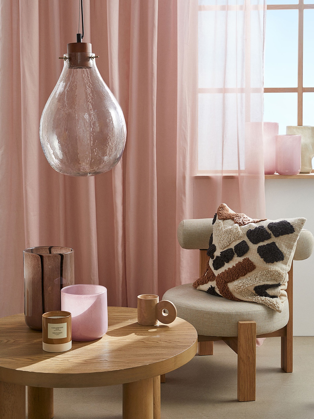 

H&M Pink Glass Plant Pot