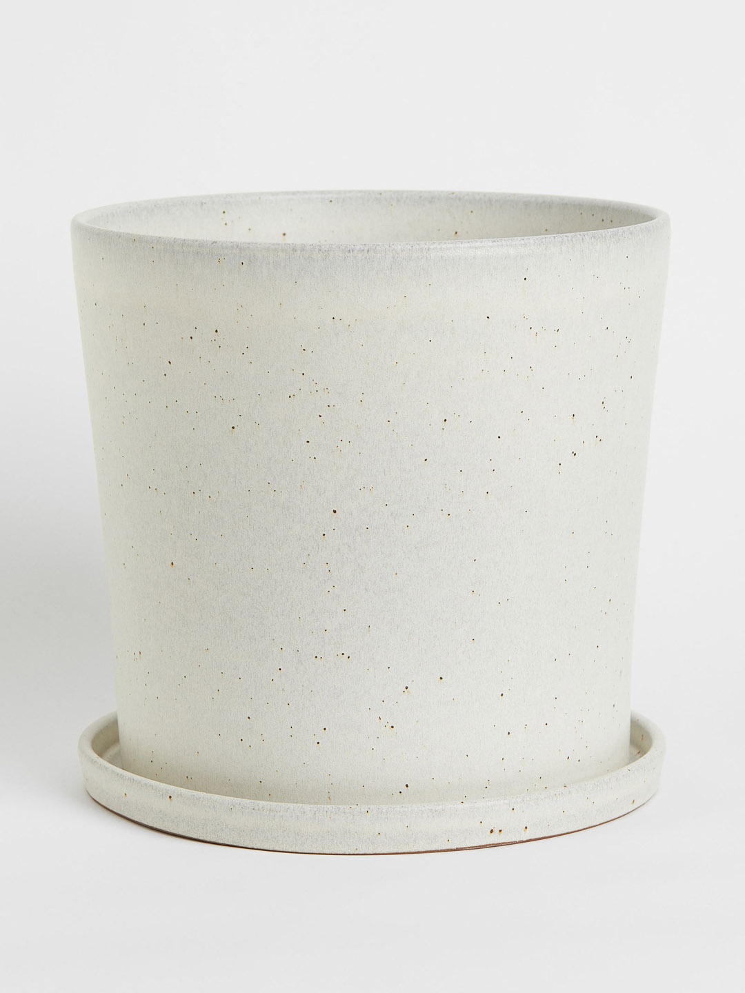 

H&M White Large Plant Pot And Saucer