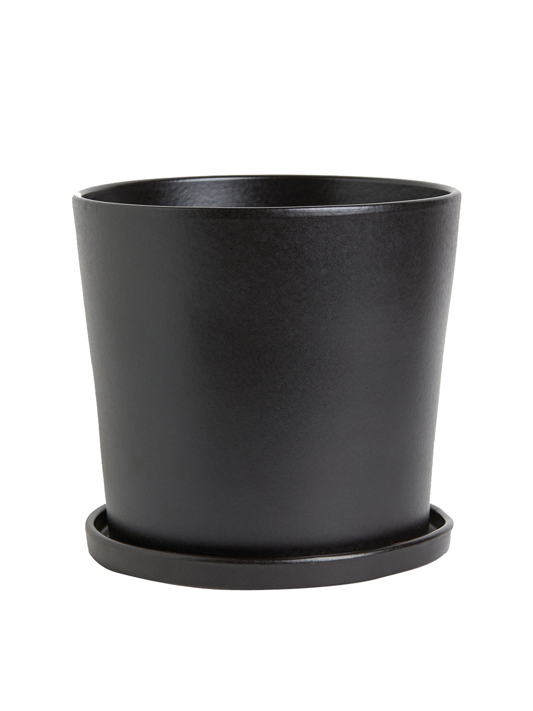 

H&M Black Large Plant Pot And Saucer