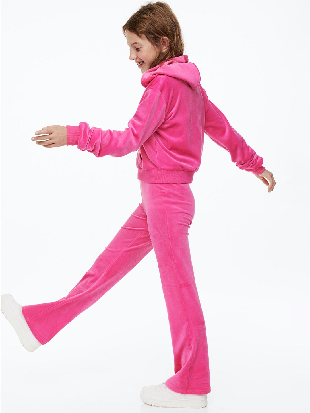

H&M Girls 2-Piece Velour Set, Pink