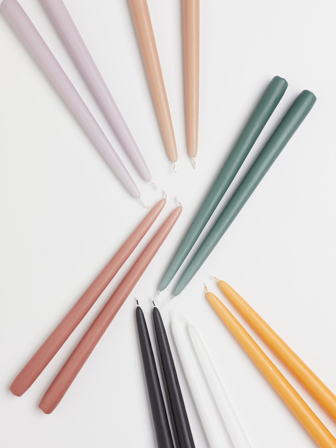 

H&M 2-Pack Tapered Candles, White