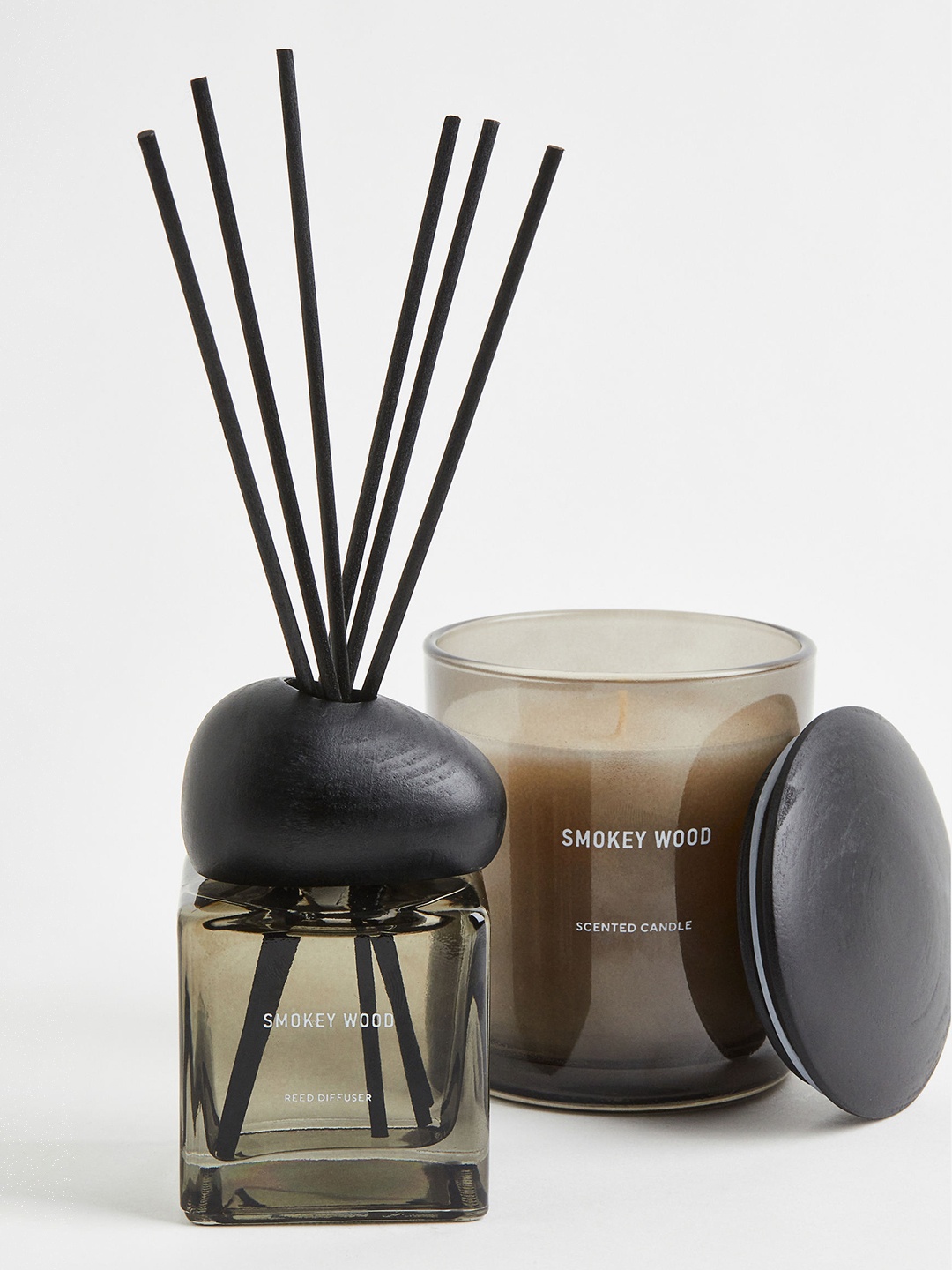 

H&M Black Scented Candle In Glass Holder