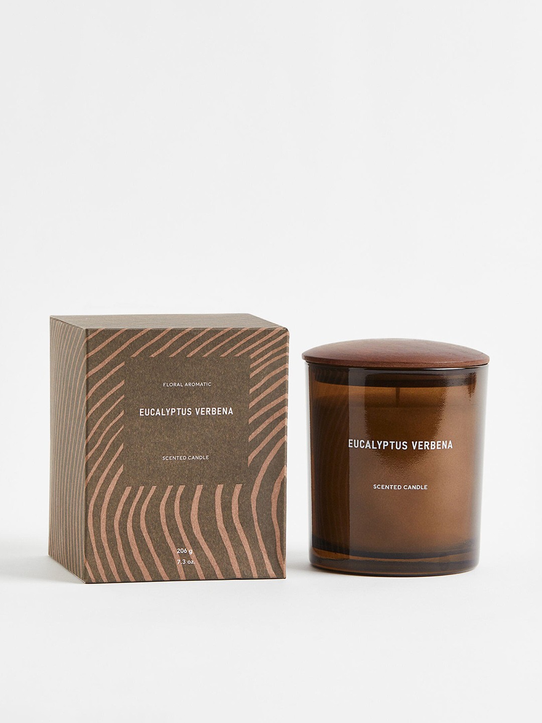 

H&M Brown Scented Candle In Glass Holder