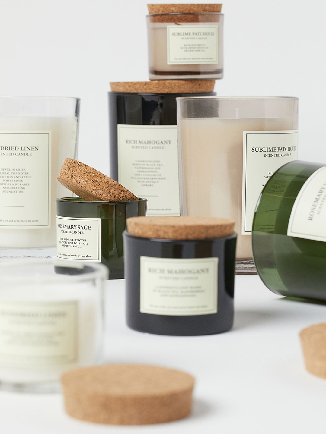 

H&M Transparent Large Cork-Lid Scented Candle