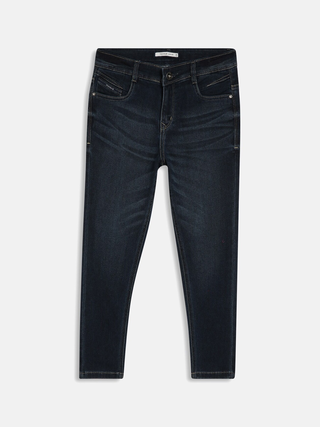 

Octave Boys Blue Light Fade Mid-Rise Cotton Jeans