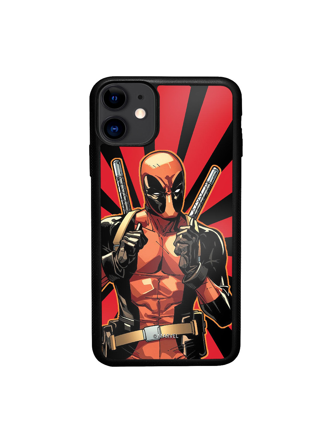

macmerise Red & Black Printed Smart Deadpool iPhone 11 Phone Back Case