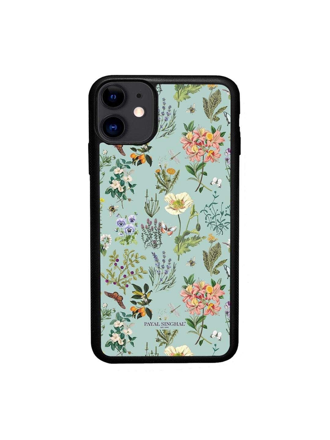 

macmerise Blue & Green Printed Payal Singhal Titli Aqua iPhone 11 Phone Back Case