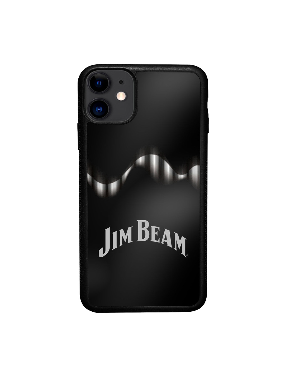 

macmerise Black Printed Jim Beam Sound Waves Design iPhone 11 Bumper Phone Back Case