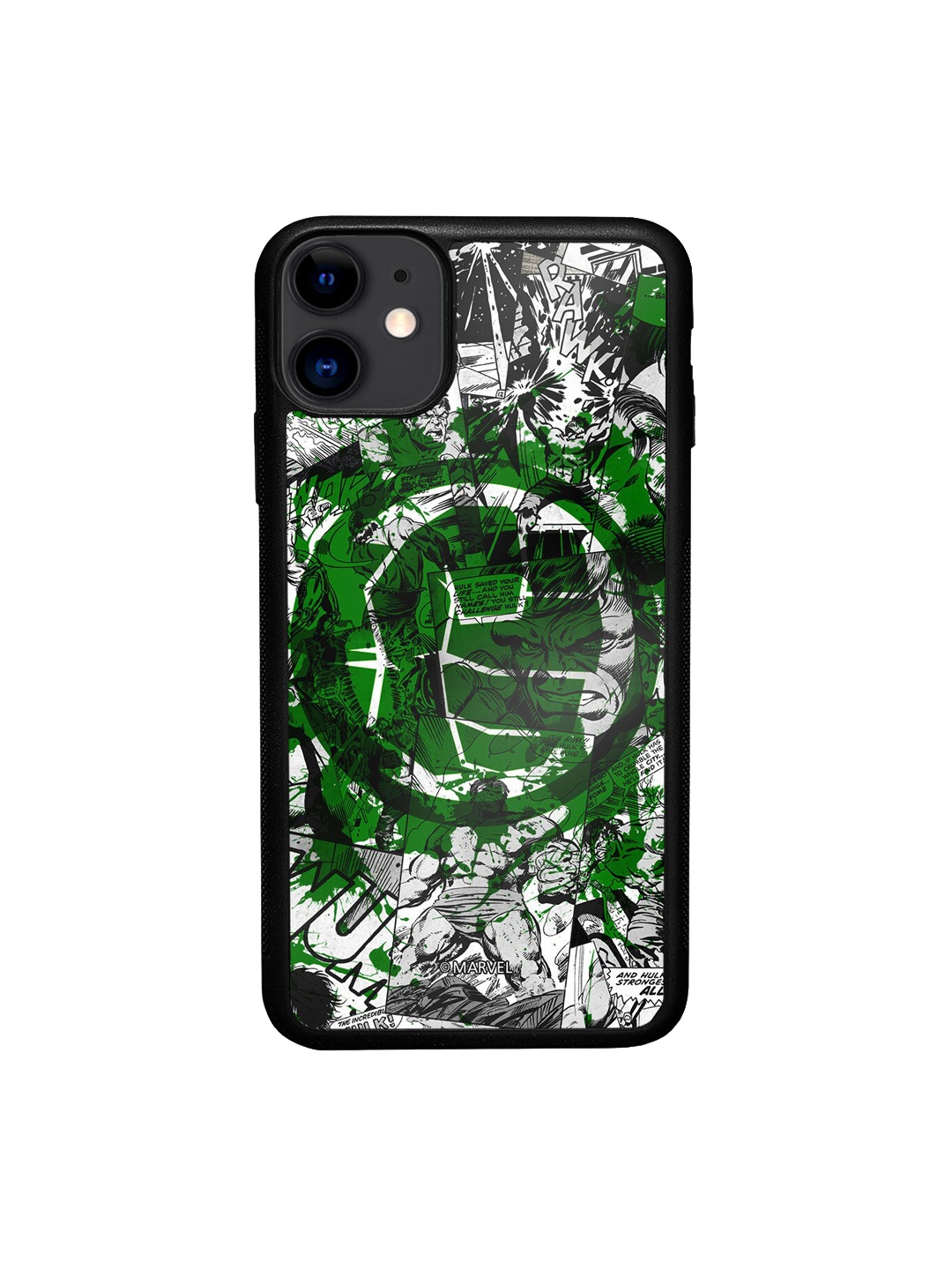 

macmerise White & Green Splash Out Hulk Fist Design iPhone 11 Bumper Phone Back Case