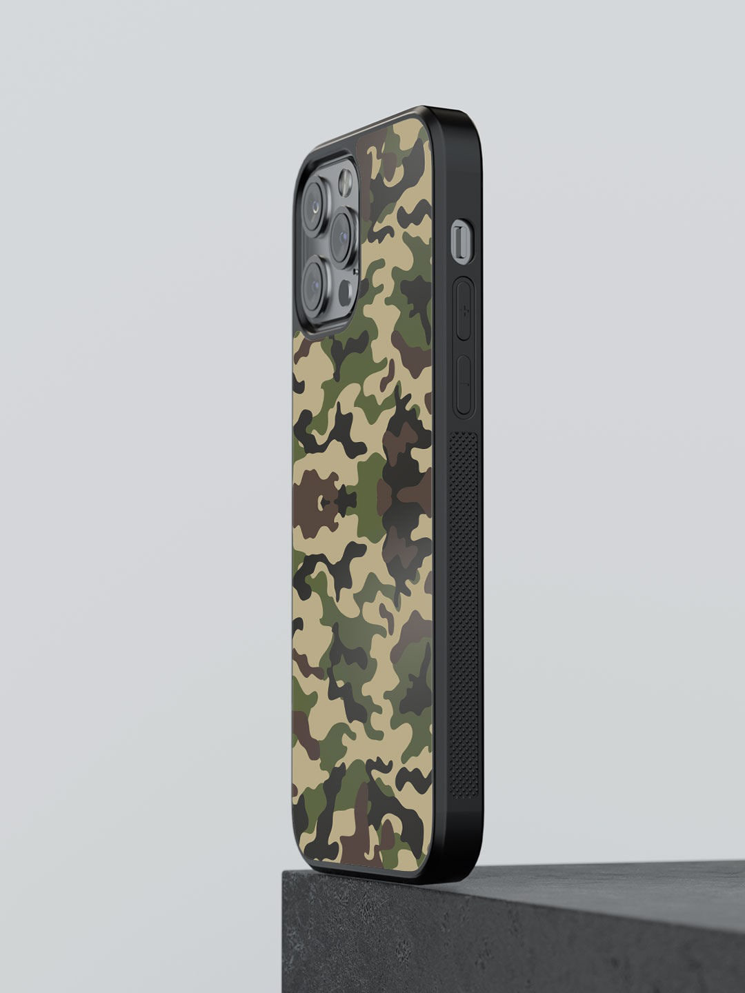 

macmerise Green & Beige Printed Camo Army iPhone 12 Pro Max Phone Back Case