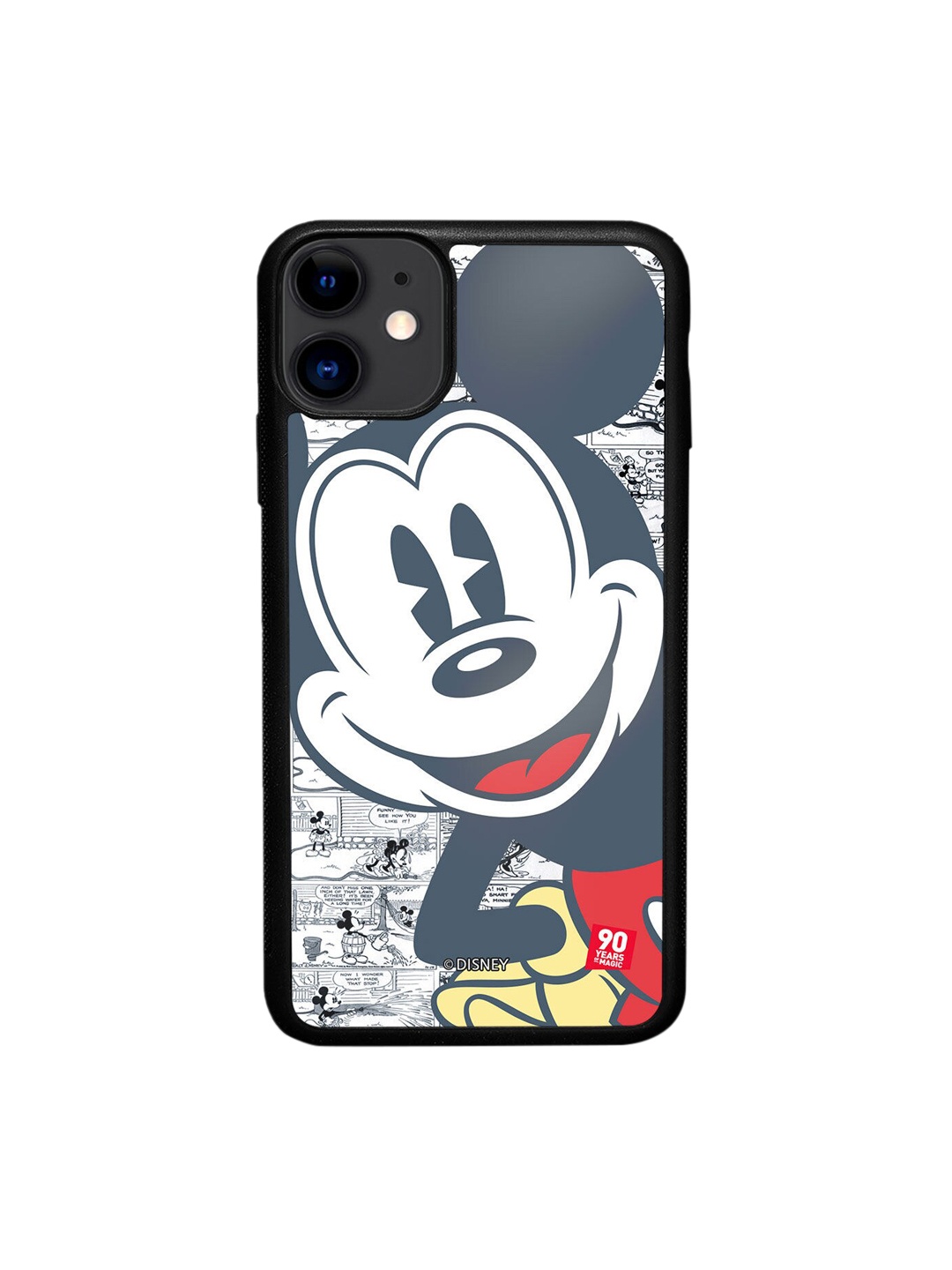 

macmerise White & Black Mickey Printed iPhone 11 Bumper Phone Back Case
