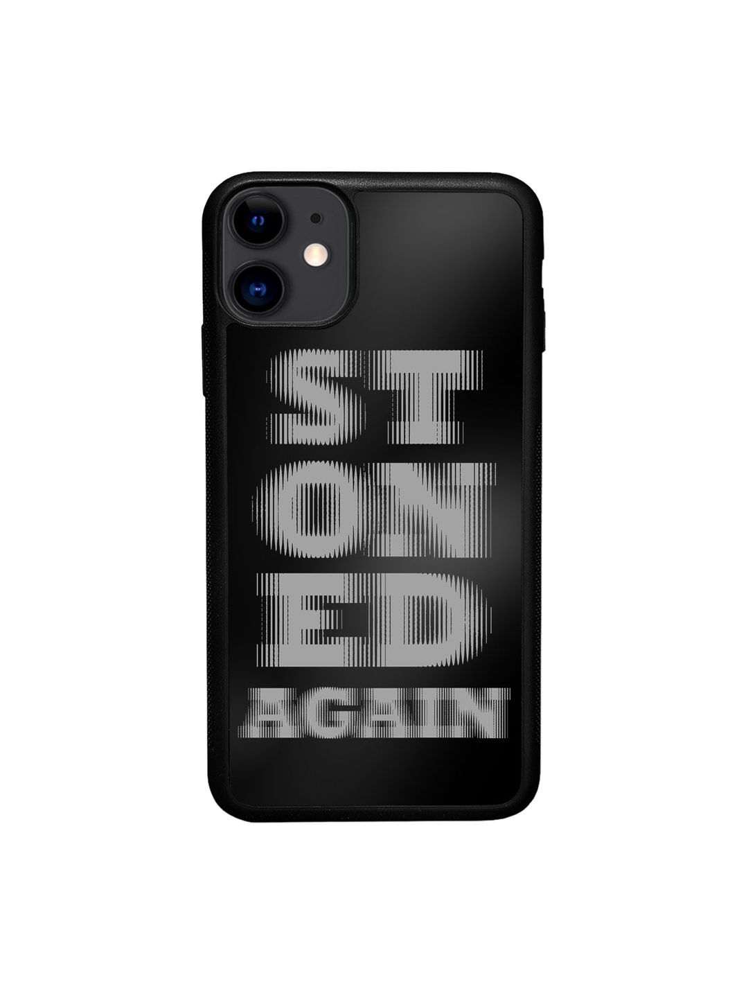 

macmerise Black Printed Stoned Again Design iPhone 11 Bumper Phone Back Case