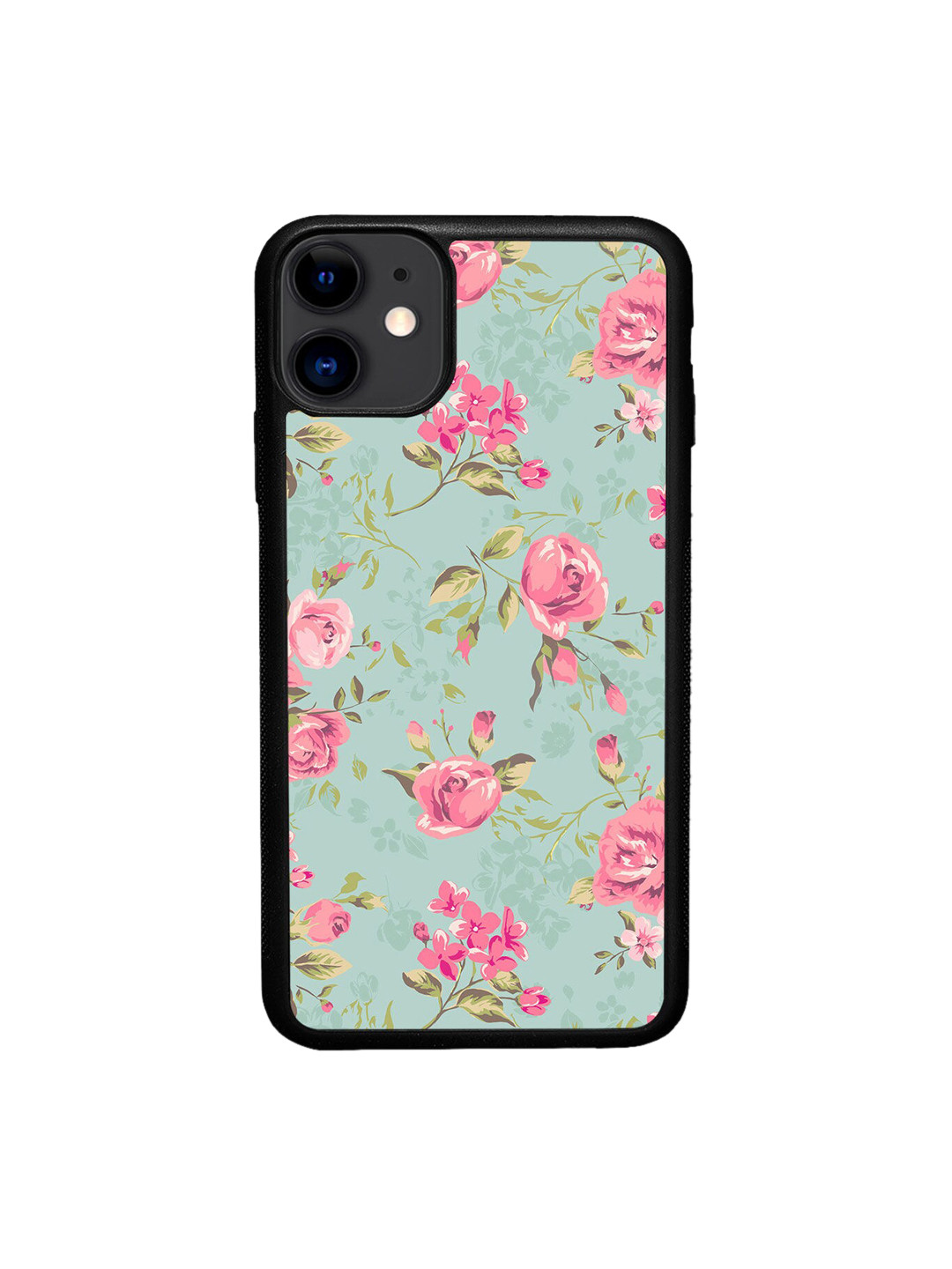

macmerise Blue & Pink Printed Flowers iPhone 11 Bumper Case