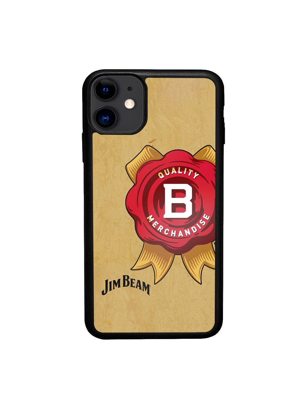 

macmerise Black & Light brown Printed Jim Beam Design iPhone 11 Bumper Phone Back Case