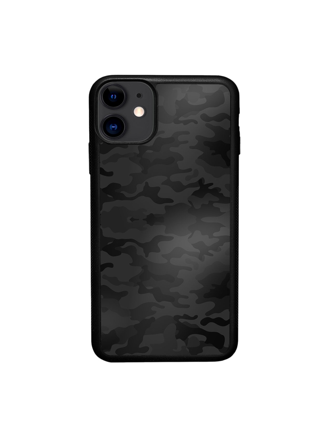 

macmerise Black Printed Camo Army Design iPhone 11 Bumper Phone Back Case