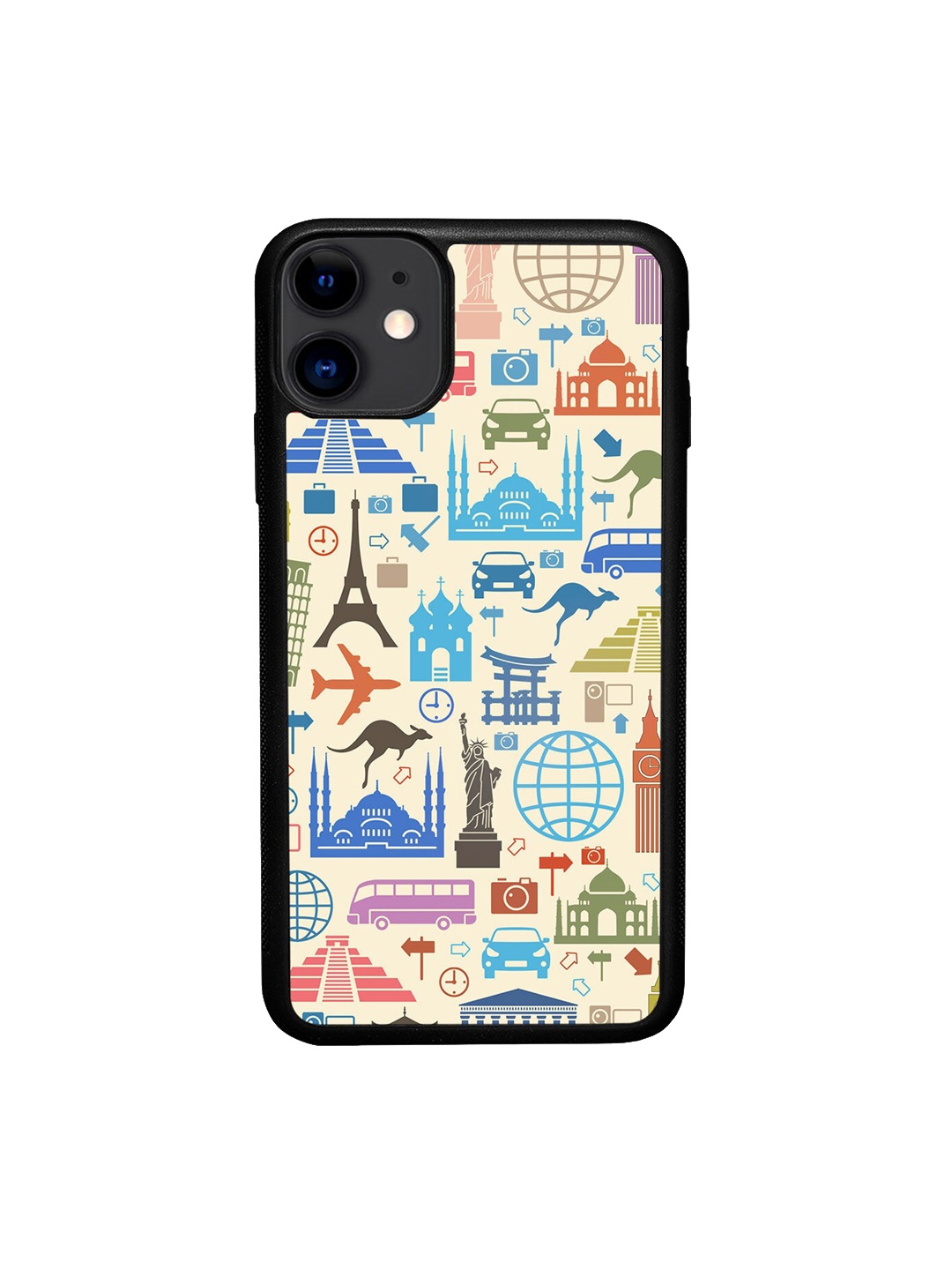 

macmerise White Printed iPhone 11 Bumper Phone Back Case, Cream