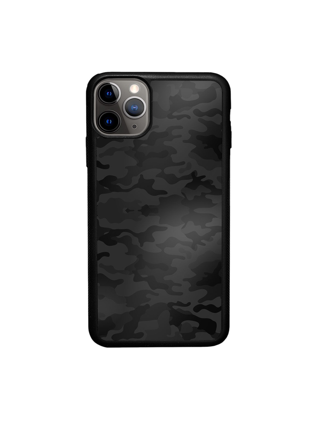 

macmerise Black & Grey Camo Army Design iPhone 11 Pro Max Bumper Phone Back Case