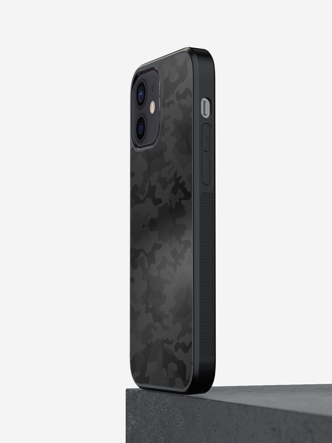 

macmerise Black Printed Camo Army Design iPhone 12 Mini Bumper Phone Back Case