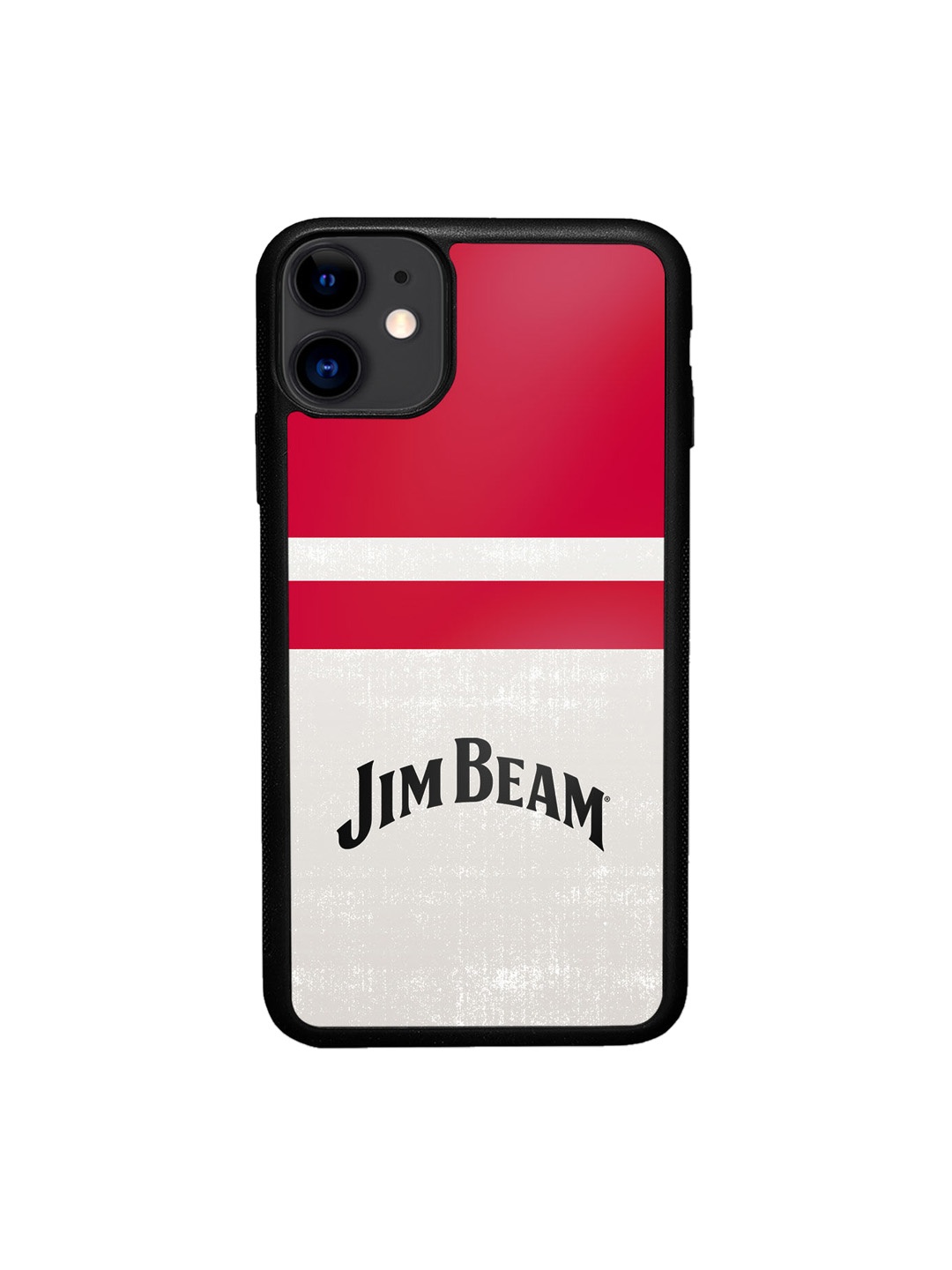 

macmerise Red Jim Beam White Stripes Design iPhone 11 Bumper Phone Back Case