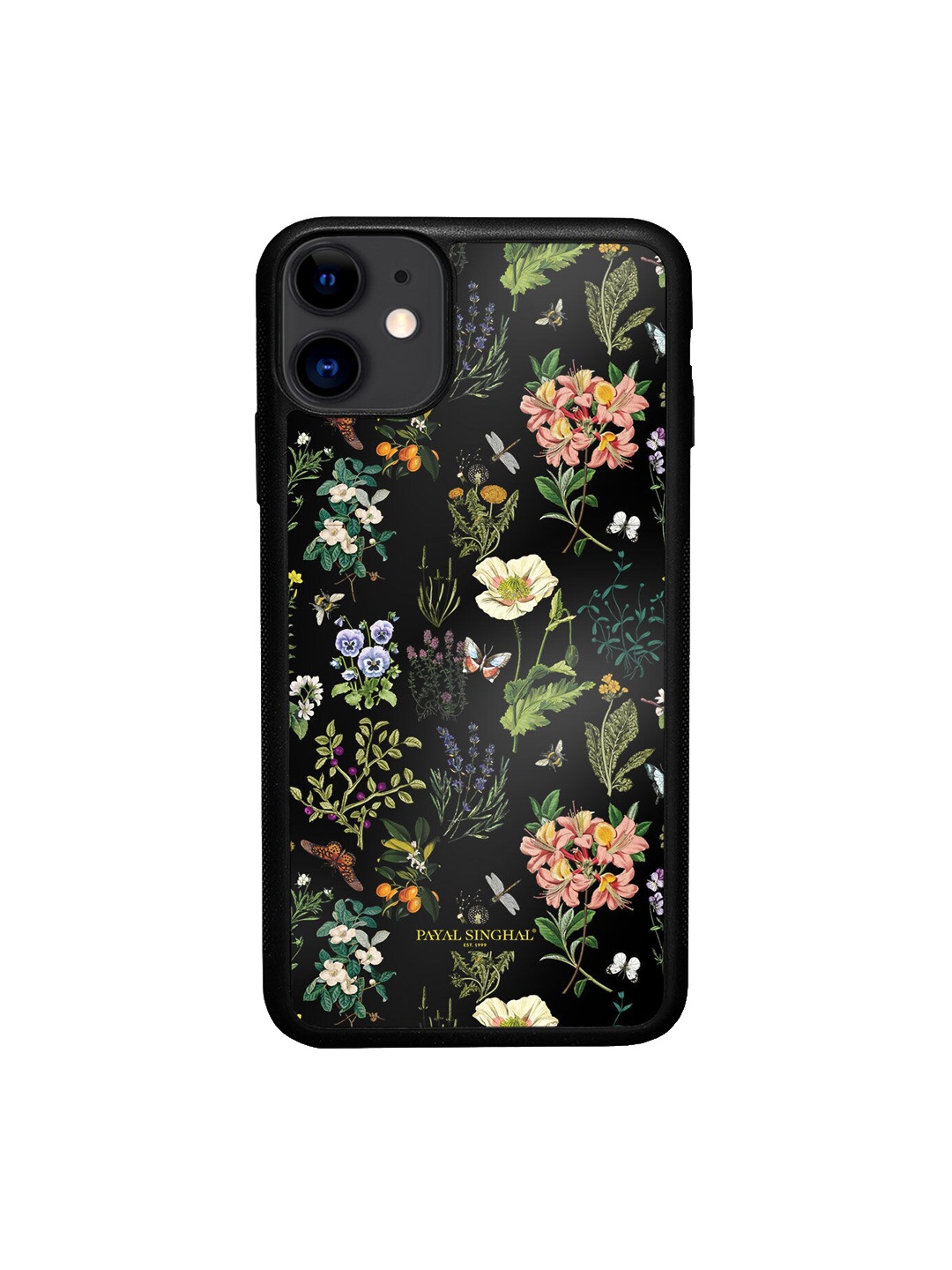 

macmerise Black & Green Payal Singhal Titli Design iPhone 11 Bumper Phone Back Case