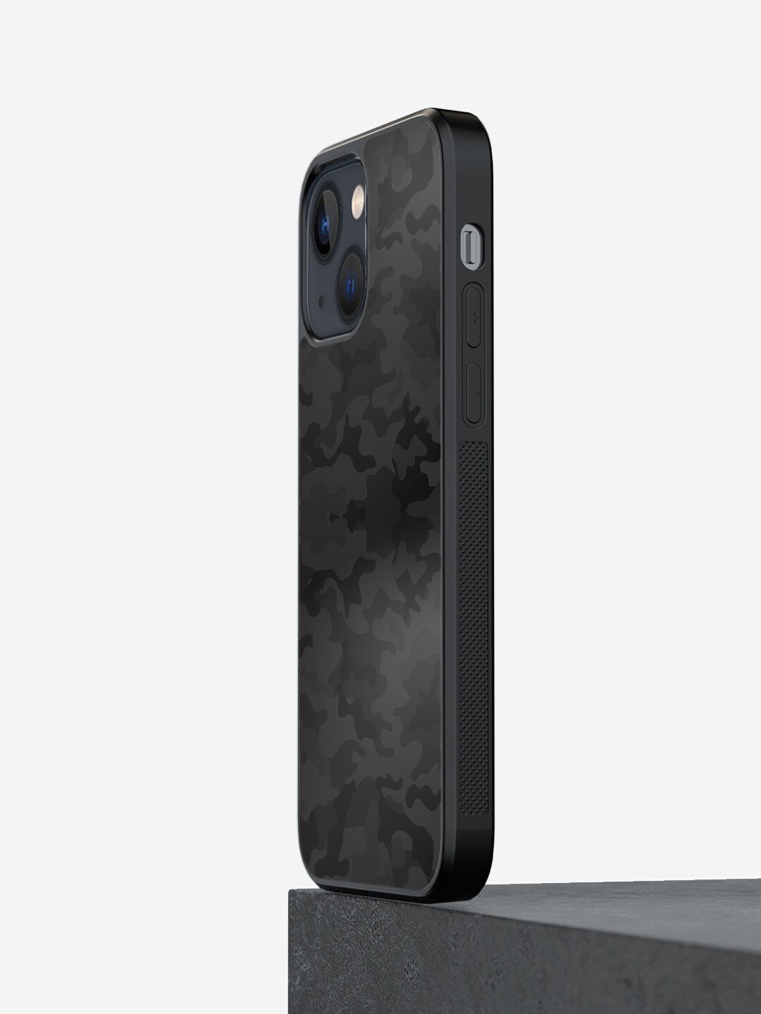 

macmerise Black & Grey Camo Army Design iPhone 13 Mini Bumper Phone Back Case
