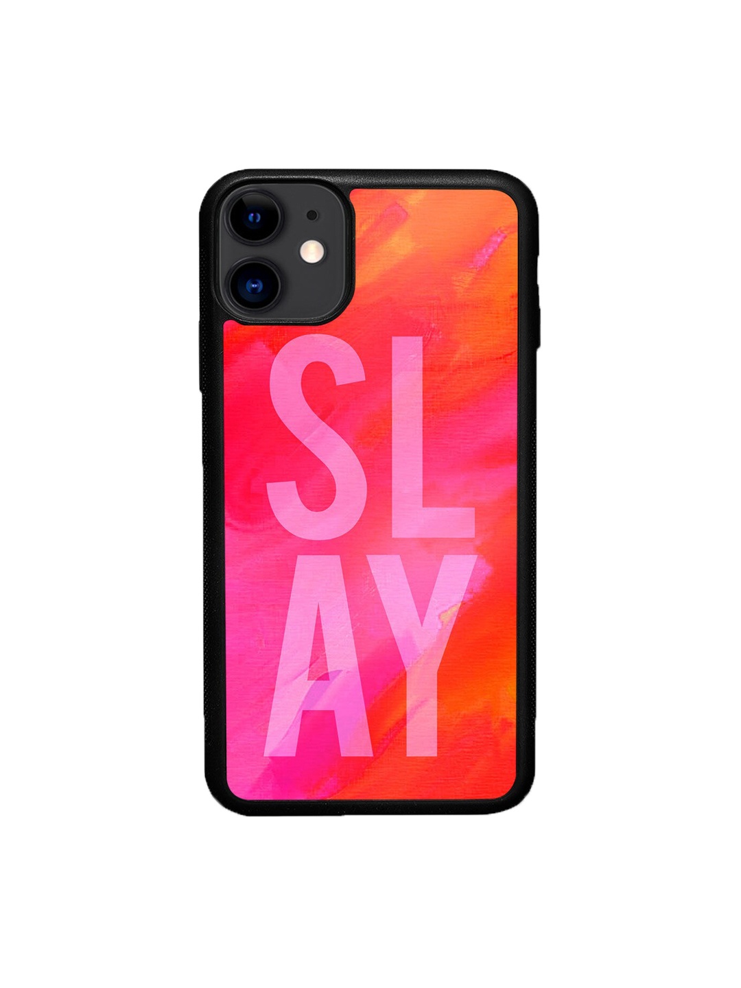 

macmerise Pink Printed Slay iPhone 11 Bumper Phone Back Case