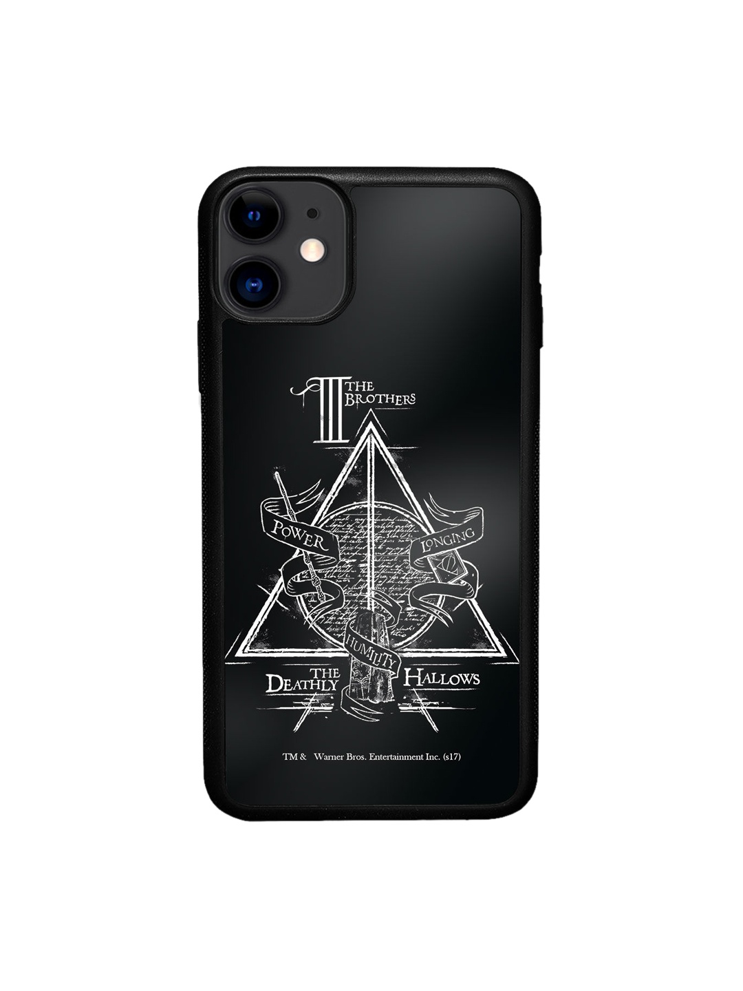 

macmerise Black The Deathly Hallows Design iPhone 11 Bumper Phone Back Case