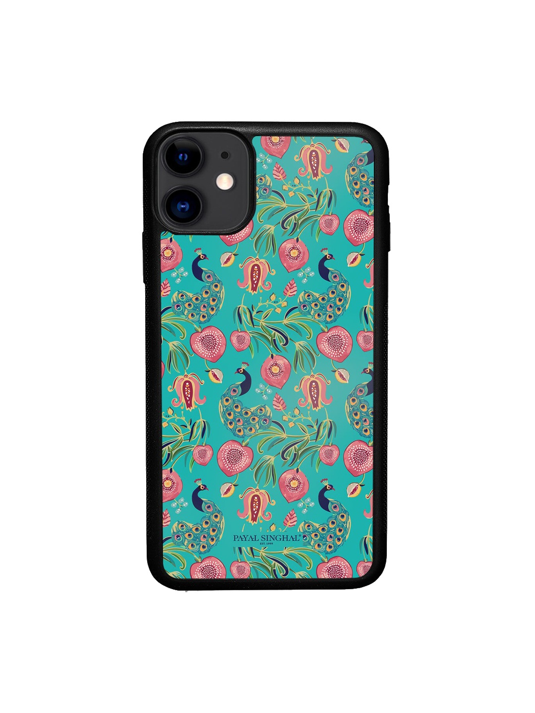 

macmerise Green Printed Payal Singhal Anaar & Mor Design iPhone 11 Bumper Phone Back Case