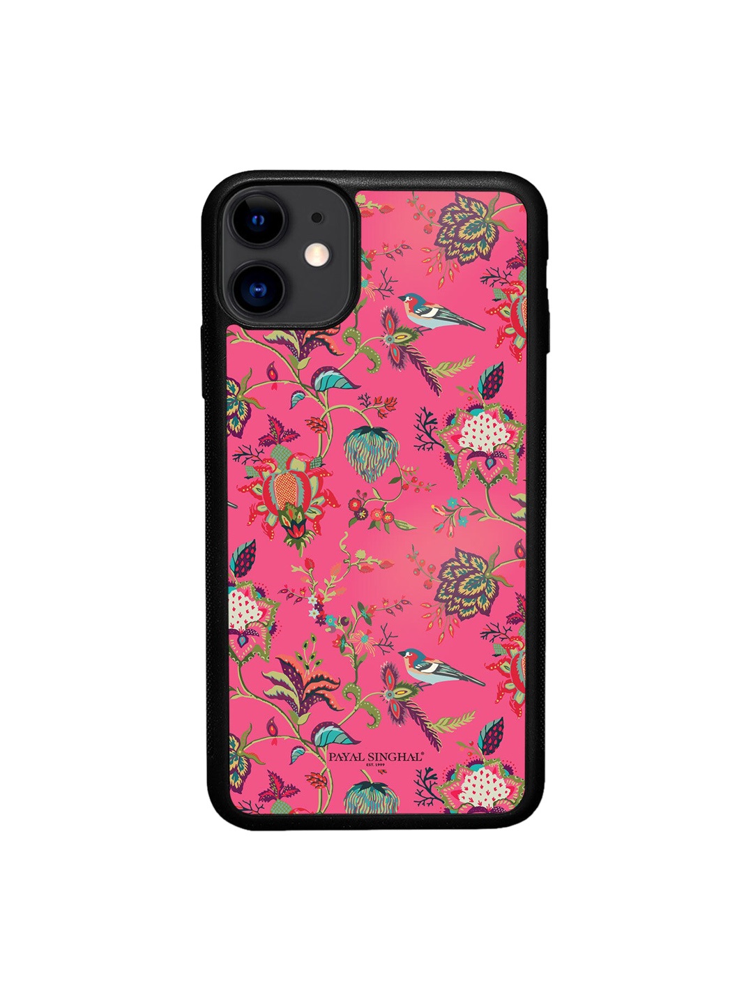 

macmerise Pink Printed Payal Singhal Chidiya Design iPhone 11 Bumper Phone Back Case