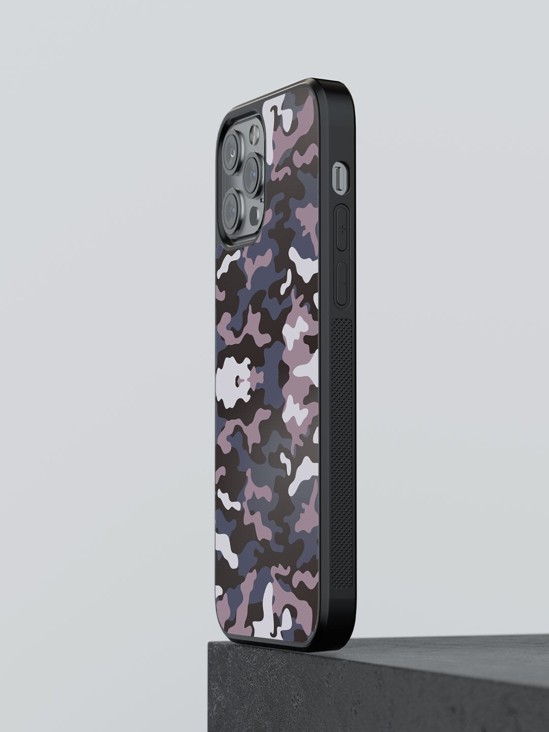 

macmerise Black & Grey Abstract Printed iPhone 13 Pro Max Bumper Phone Back Case