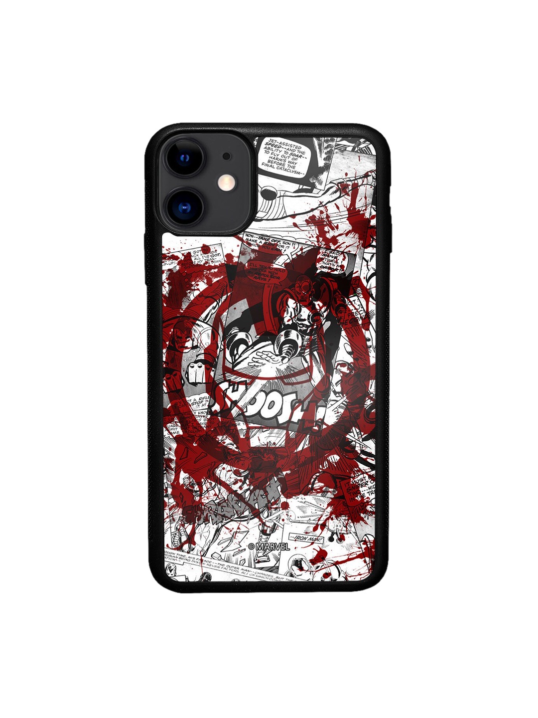 

macmerise White & Red Splash Out Ironman Design iPhone 11 Bumper Phone Back Case